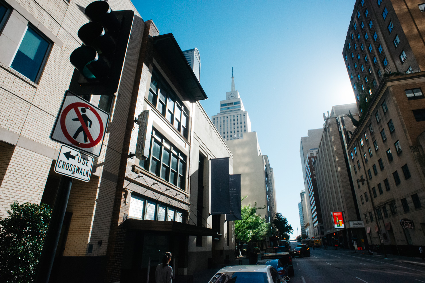 Overlooking the friendly Mercantile building in Dallas